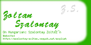 zoltan szalontay business card